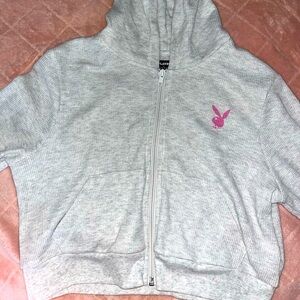 Playboy cropped zip up from Pacsun